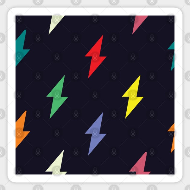 Colorful Lightning Bolt Pattern Sticker by FromTheAshes